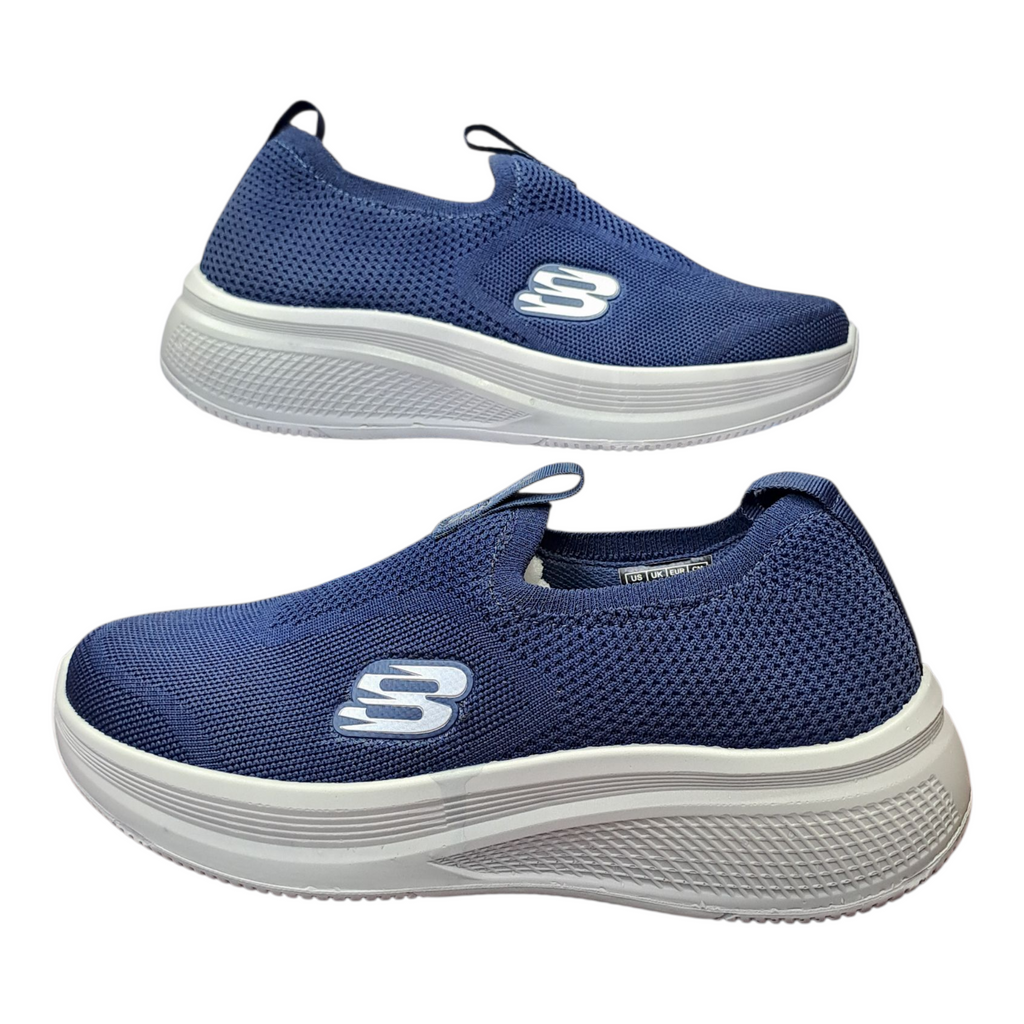 Premium Skechers Slip-On Shoes for Men – Lightweight, Breathable & Comfortable (Grey, Blue, Black)
