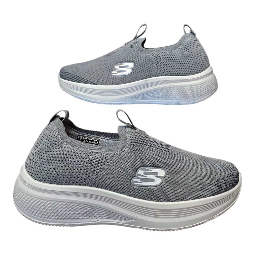 Premium Skechers Slip-On Shoes for Men – Lightweight, Breathable & Comfortable (Grey, Blue, Black)